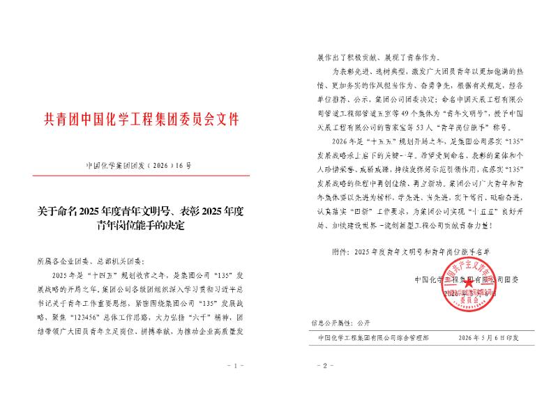 榜樣如燈 追光前行? | 四化建3個(gè)集體、2名個(gè)人獲集團(tuán)公司團(tuán)青榮譽(yù)
